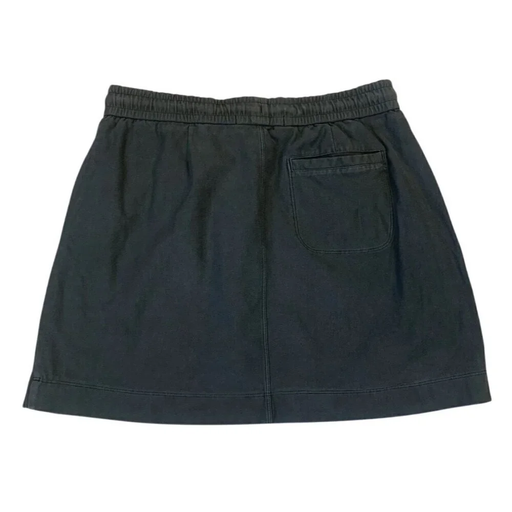 Athleta Womens Gray‎ Athletic Mini Skirt Zip Pockets Elastic Waist Size 12